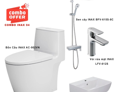 Combo thiết bị vệ sinh INAX 04 AC-902VN+AL-312V+LFV-612S+BFV-615S-8C